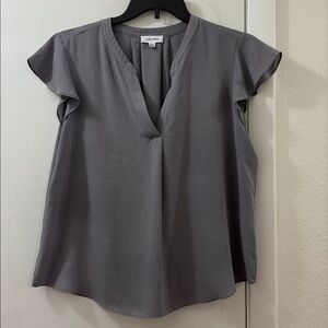 Calvin Klein Charcoal V-Neck Top